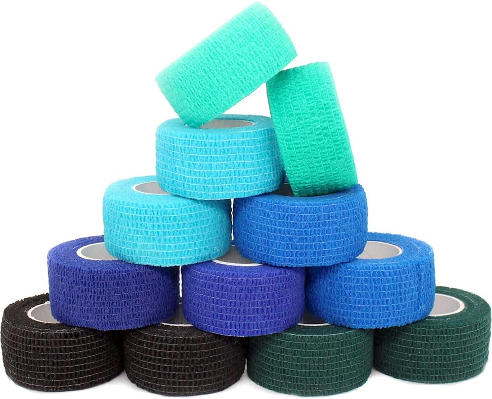 KEQCQE Self Adhesive Bandage Wrap Animal Cohesive Bandage Self Adherent Wrap First Aid Tape for Dogs Cats Horses Birds & Wrist Healing…