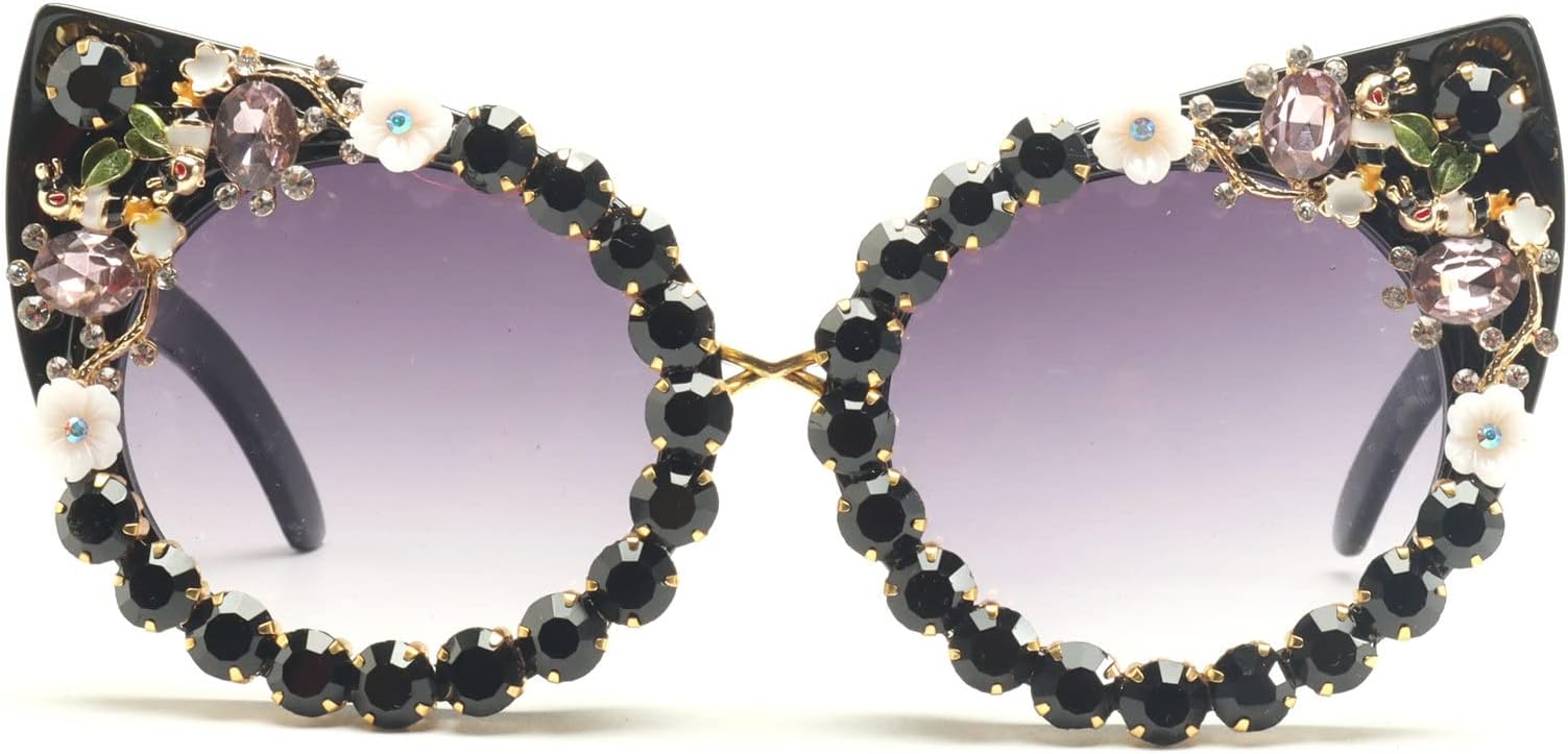 Oversized Diamond Sunglasses Women Rhinestone Cat Eye Sunglasses Vintage Female Sparkling Party sunglasses Eyewear