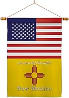 Vista 9 de Juego de banderas de casa de jardín de Estados Unidos con diseño de Nueva México y Estados Unidos