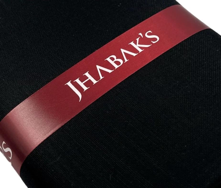 Image of JHABAK'S Men's 100% Pure Cotton Unstitched 1.7 Meters Shirt Piece - 3.25 Meters Suit Fabric Set with Cufflinks (Multicolour, All Weather Fabric, Attractive Box)