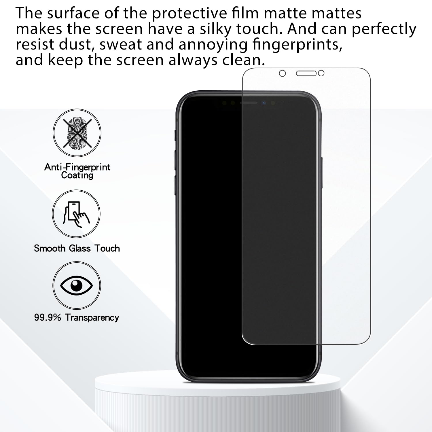 Pellicola Opaca in Vetro Temperato 3D per iPhone 11 - HyperGlass 3D PRO