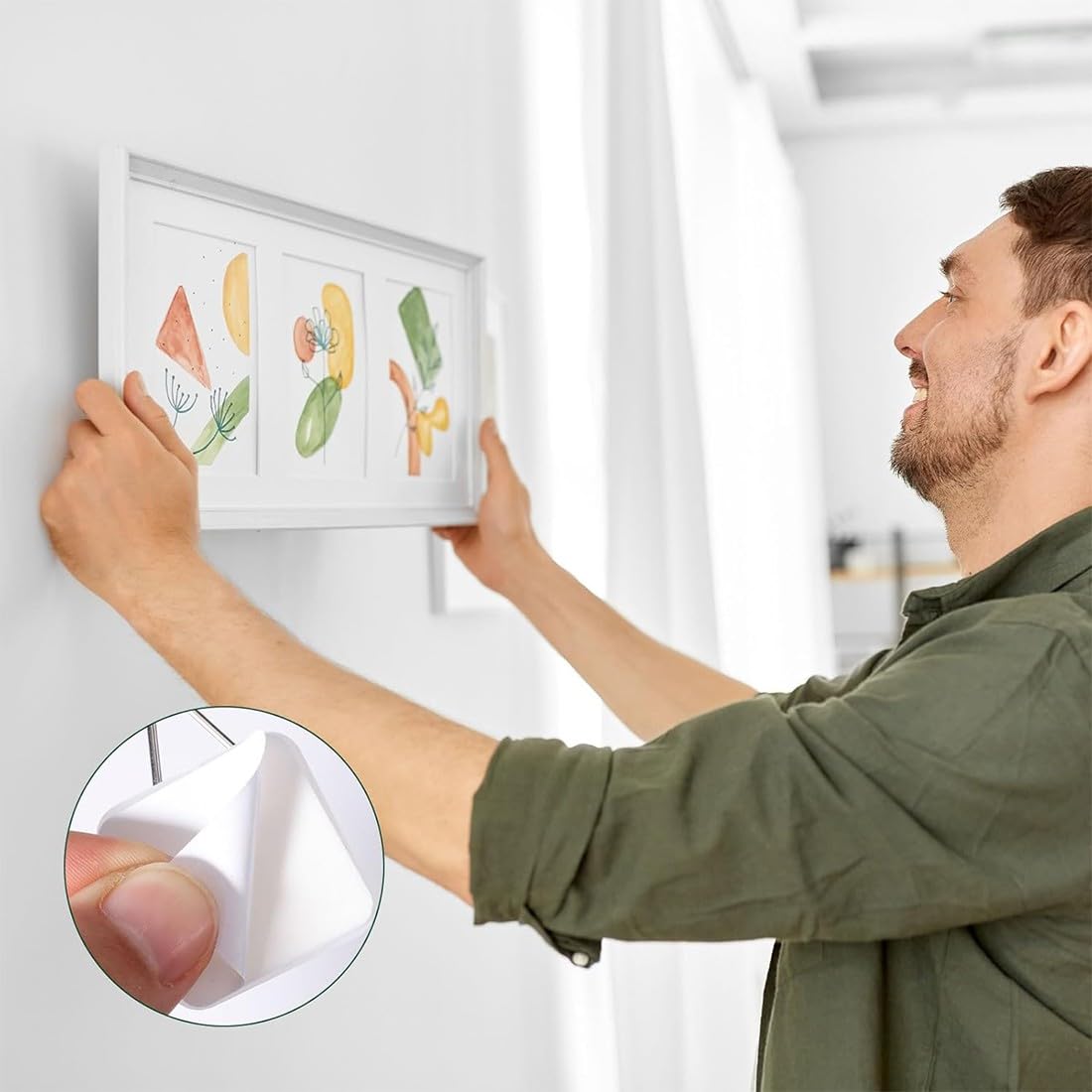 Ganci Autoadesivi Invisibili 15 Pezzi per Muro, Appendere Piatti, Orologio, Foto, Pittura, Quadro