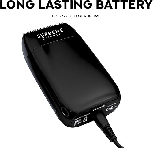 Miniatura 5 de Supreme Trimmer Crunch Lite STF600  Afeitadora profesional de doble lámina para hombres  Inalámbrica y con cable, tiempo de ejecución de 60 minutos,