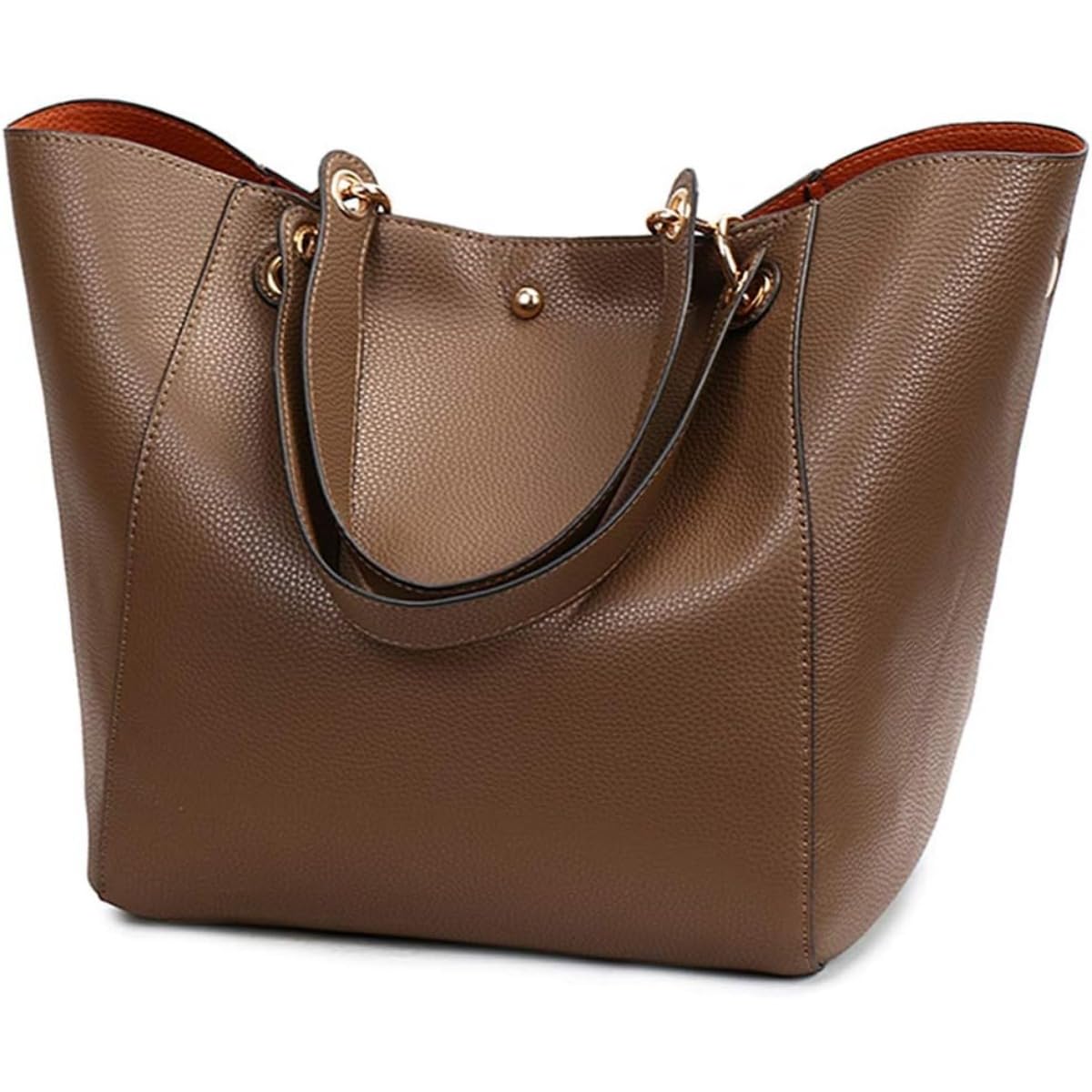 Large Capacity Designer Work Tote Genuine Leather Travel Bucket Shoulder Purse for Women Gift Box