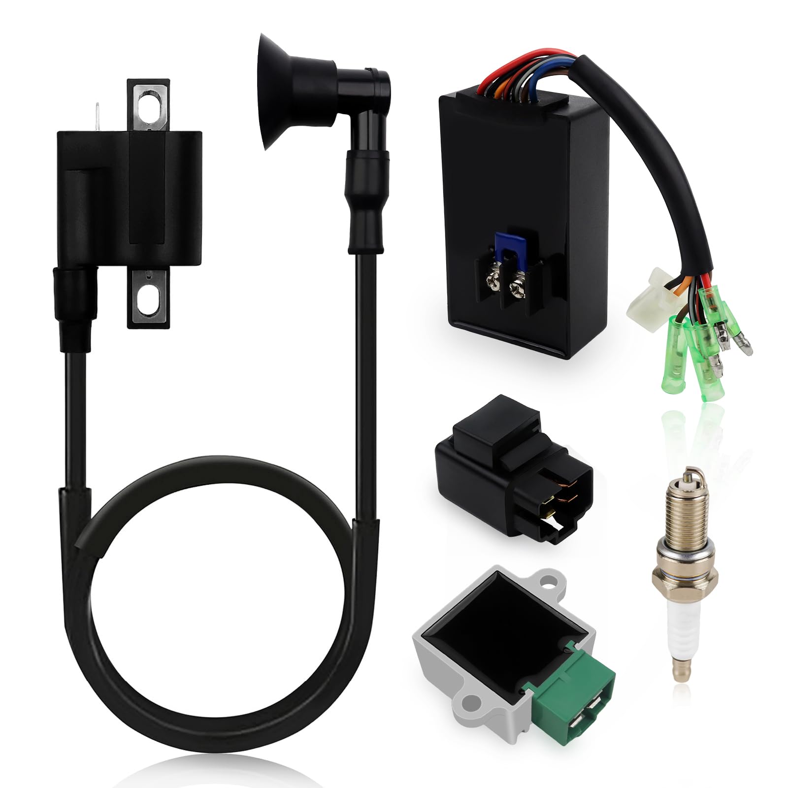 Photo 1 of 0452061 0452187 CDI Box Ignition Coil Voltage Regulator Rectifier Starter Relay Solenoid for Polaris Sportsman 90 2003-2006 Scrambler 50 90 2003 Predator 50 90 2003-2007 0450555 0451018