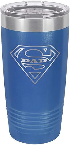Miniatura 10 de SUPER DAD-B NAVY Vaso de bebida de 20 oz con pajita  Taza de viaje grabada con láser  Comparar con Yeti Rambler  Idea de regalo para papá para el