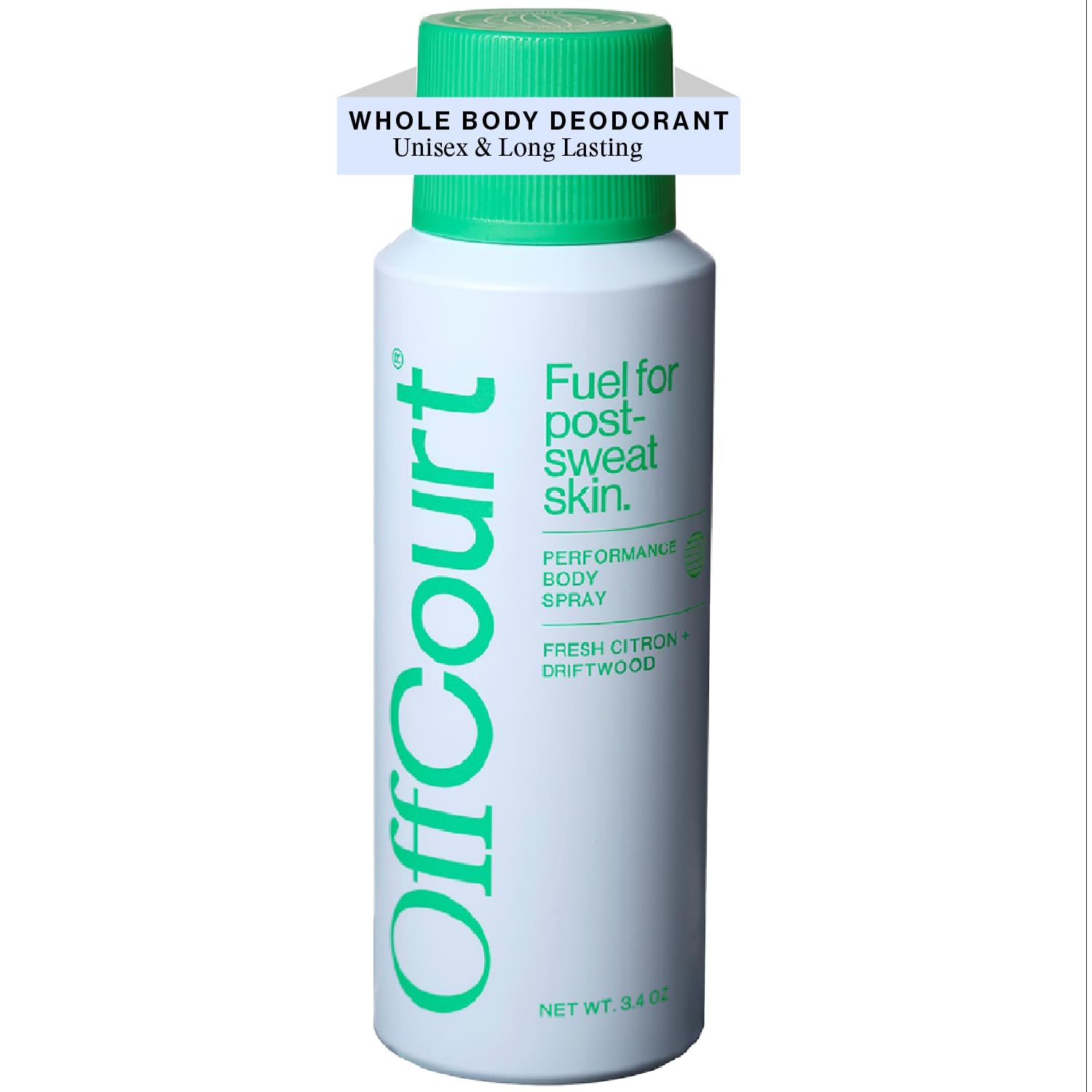 OffCourt Performance Body Spray - Fresh Citron & Driftwood - 3.4 oz