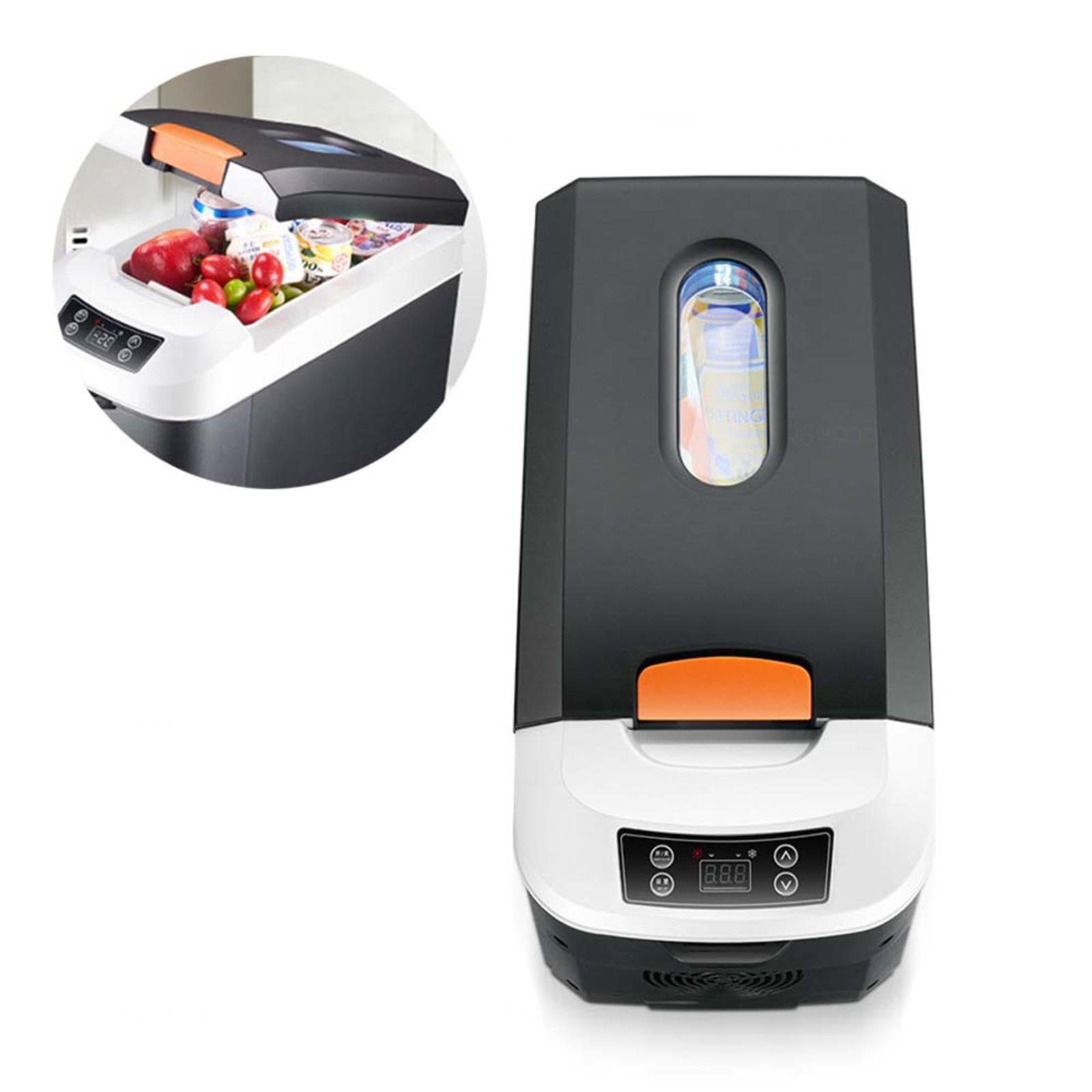 HAZARA Neveras Portatiles Para Coche 10l De Gran Capacidad, Nevera Portatil Electrica Pantalla TáCtil Inteligente, Ajustable En FríO Y Calor, Nevera Para Coche Apto Para Coches Y Camping.