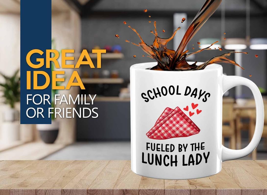 Lunch Lady Coffee Mug 11oz White - School Days - Cafetaria Lunch lady High school serving food student