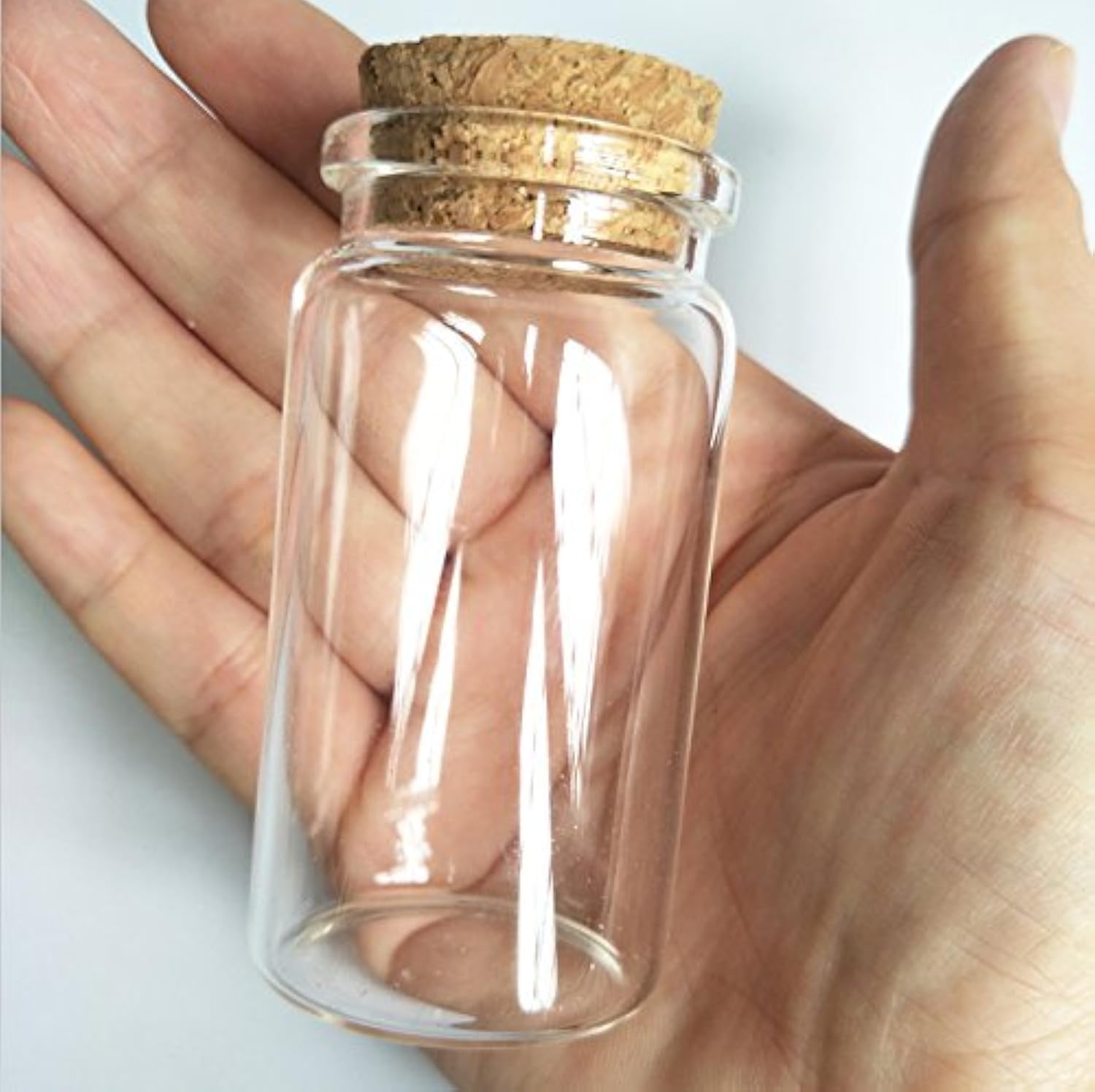 6pcs 50ml Small Glass Bottles Vials Jars Glass with Cork Stopper Storage Bottle 50ml 37x70mm(1.45x2.75inch)