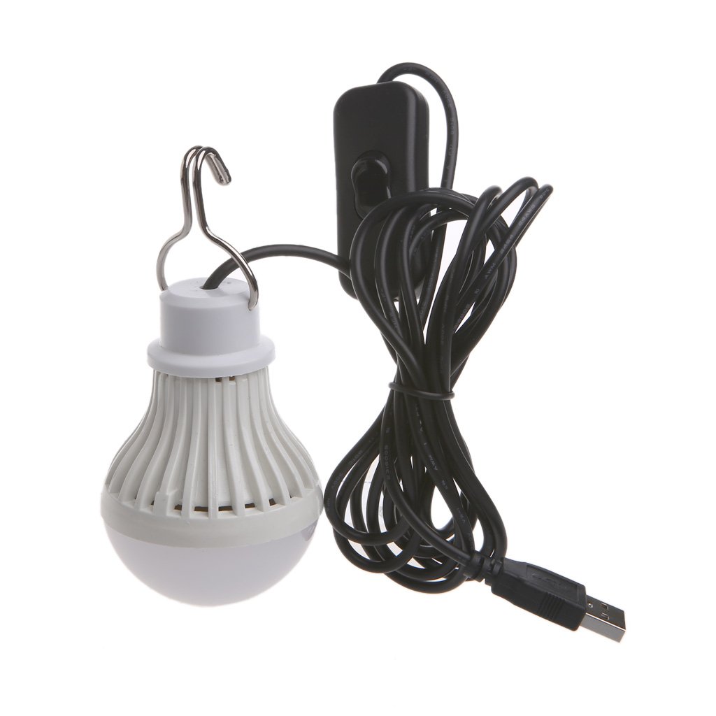 Ziran Light Portable Usb Led Bulb Switch Led Camping Lantern Tent Ing 5W Usb Switch Bulb Plastic