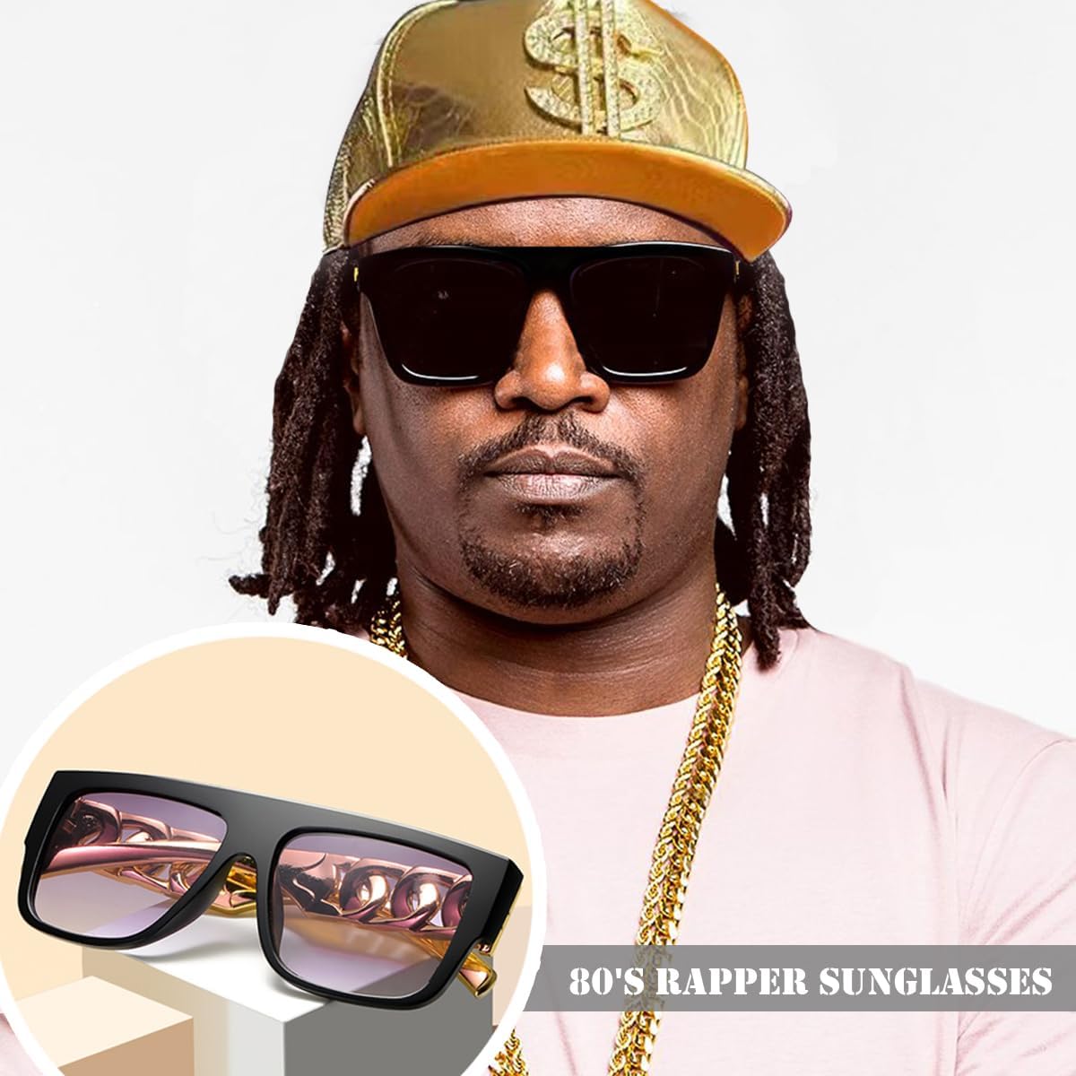 80s 90s Hip Hop Costumes Outfit Kit Fake Gold Chain Jamaica Ubuy