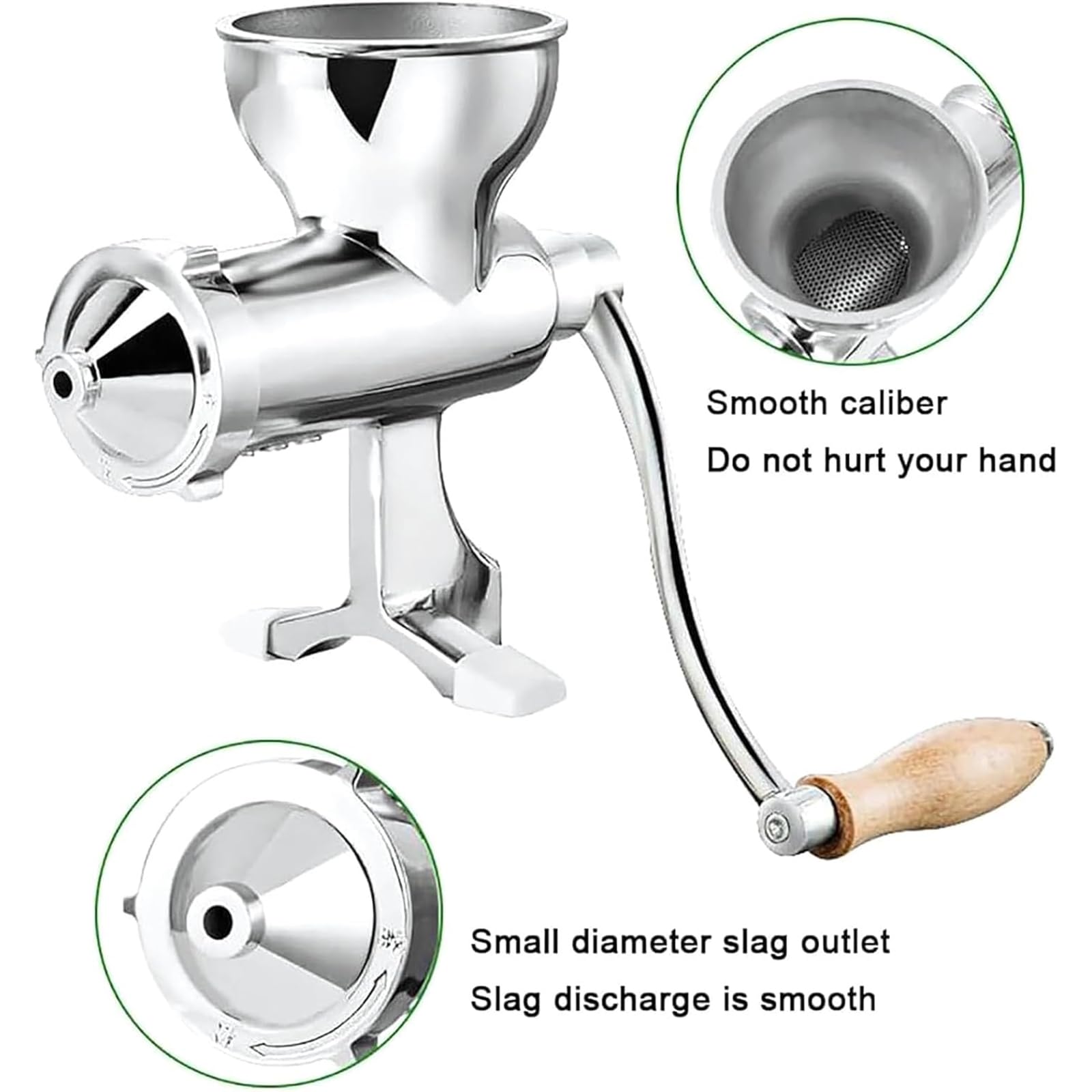 Extracteur De Jus d'herbe Blé Manuel, Presse-Agrumes Portable | Presse-fruits et légumes à manivelle en acier inoxydable, pour extraire le jus de céleri, chou frisé, épinards et grenade