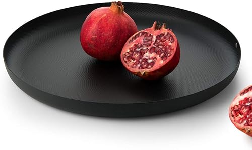 Miniatura 2 de Alessi Texturas y colores Bandeja redonda con borde, Ø 35, negro