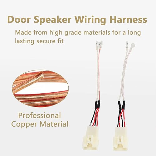 Miniatura 3 de RED WOLF Actualización del conector del arnés de cableado del altavoz del altavoz del salpicadero del coche para Toyota Tundra 2007-2019, Sequoia