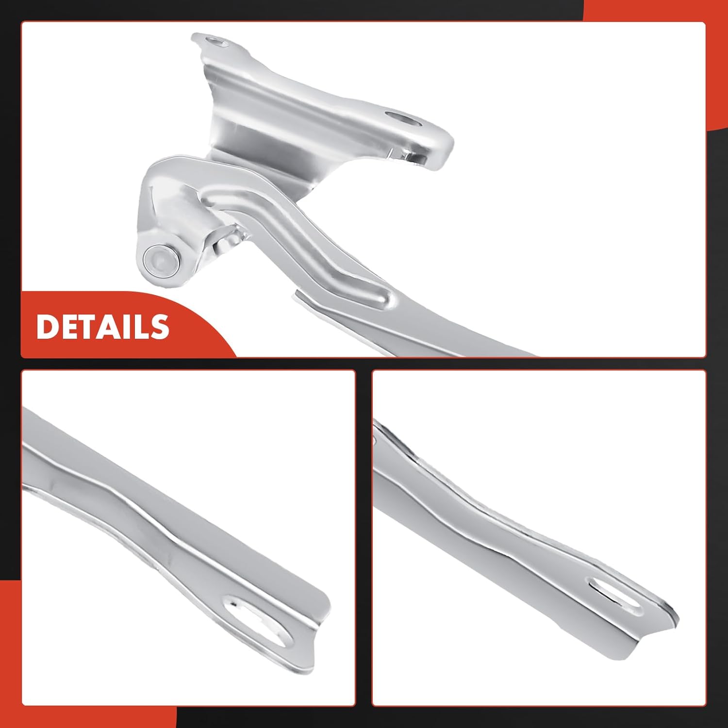 A-Premium Driver and Passenger Hood Hinges Compatible with Kia Rio 2006-2011, Rio5 2006-2011, Set of 2 Front Left and Right Side Hood Hinges, Replace# 791101G000, 791101G001