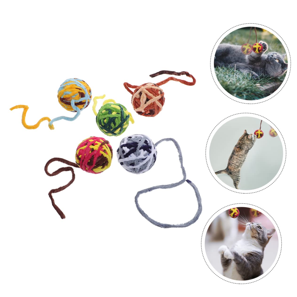 Kisangel 25stücke Katzenbälle Mit Glocke Strapazierfähiges Katzenspielzeug Für Aktive Kätzchen Fördert Bewegung Und Spieltrieb Interaktive Beschäftigung Für Katzen