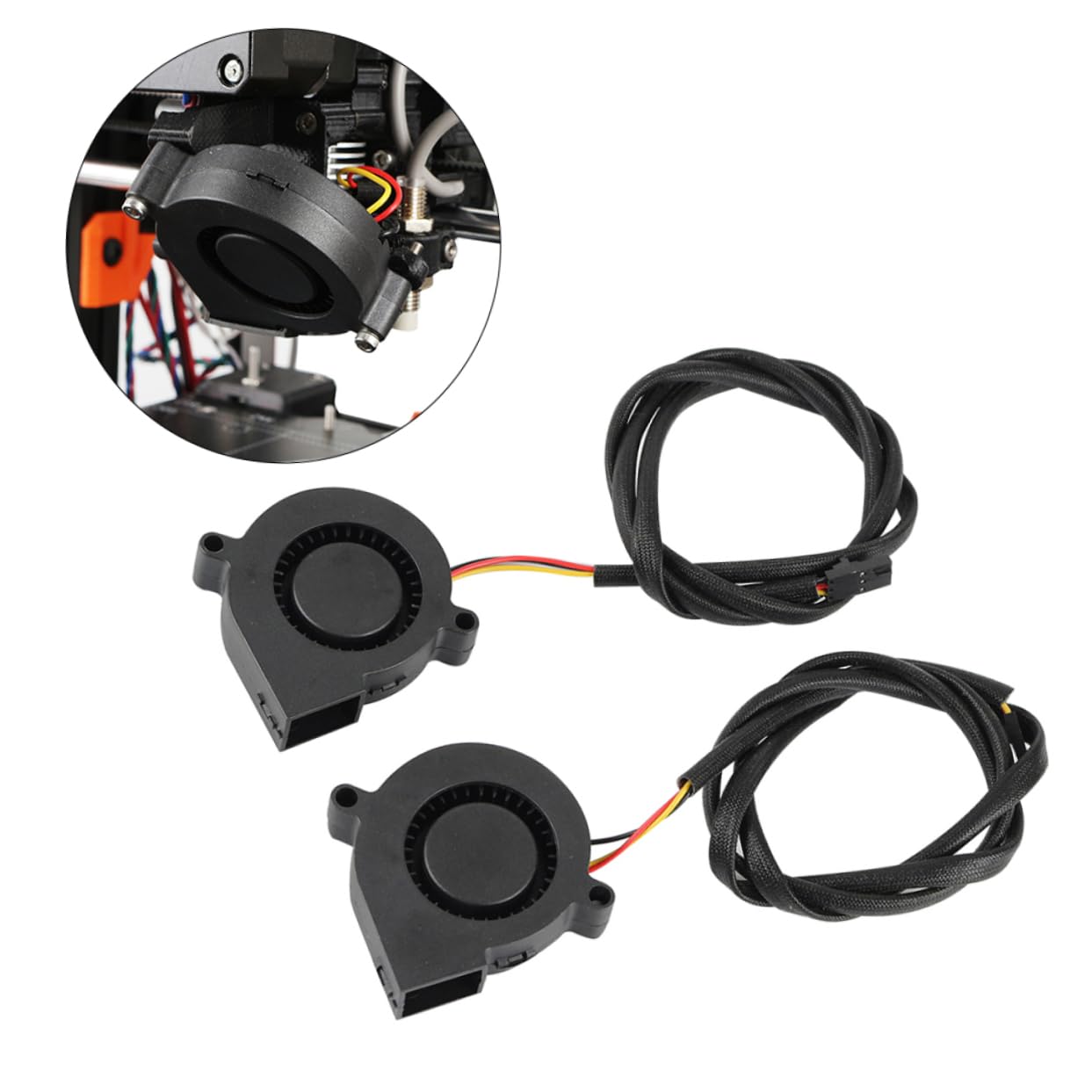 MAGICLULU 3 Set Ventola Di Raffreddamento Super Silenziosa Ventola Di Raffreddamento Anteriore In Per Stampante 3D Ventola Di Raffreddamento Radiale Con Cuscinetto 2 pezzi*3
