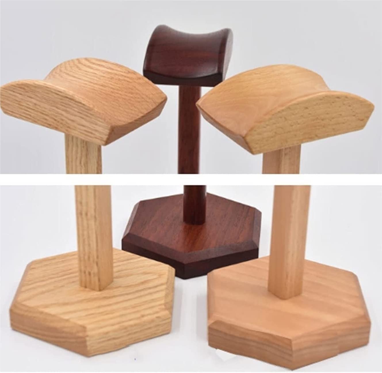 Habrur Supporto Cuffie Stand Cuffie Supporto Per Cuffie In Legno Massello Supporto Per Cuffie Ad Arco Bifacciale Semplice Display Per Cuffie Supporto per Cuffie ( Blue : C , Size : 4.9*11.8 in )