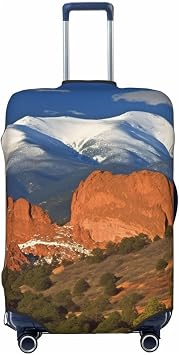 Pikes Peak Colorado Luggage Cover Personalized Elastic Washable Suitcase Cover Luggage Protector Auti-Scratch Suitcase Case Protector Fits 18-32 Inch Luggage