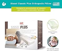 Vista 5 de Almohada cervical firme, almohada cervical firme, almohada cervical para espalda, estómago y de lado para aliviar el dolor de dormir, Sissel