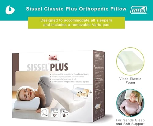 Miniatura 5 de Almohada cervical firme, almohada cervical firme, almohada cervical para espalda, estómago y de lado para aliviar el dolor de dormir, Sissel