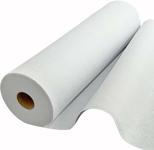 PLANTIONAL Forro polar fusible para planchar 16.5 pulgadas x 10 yardas de peso medio de un solo lado loft de hierro en vellón fusible blanco para