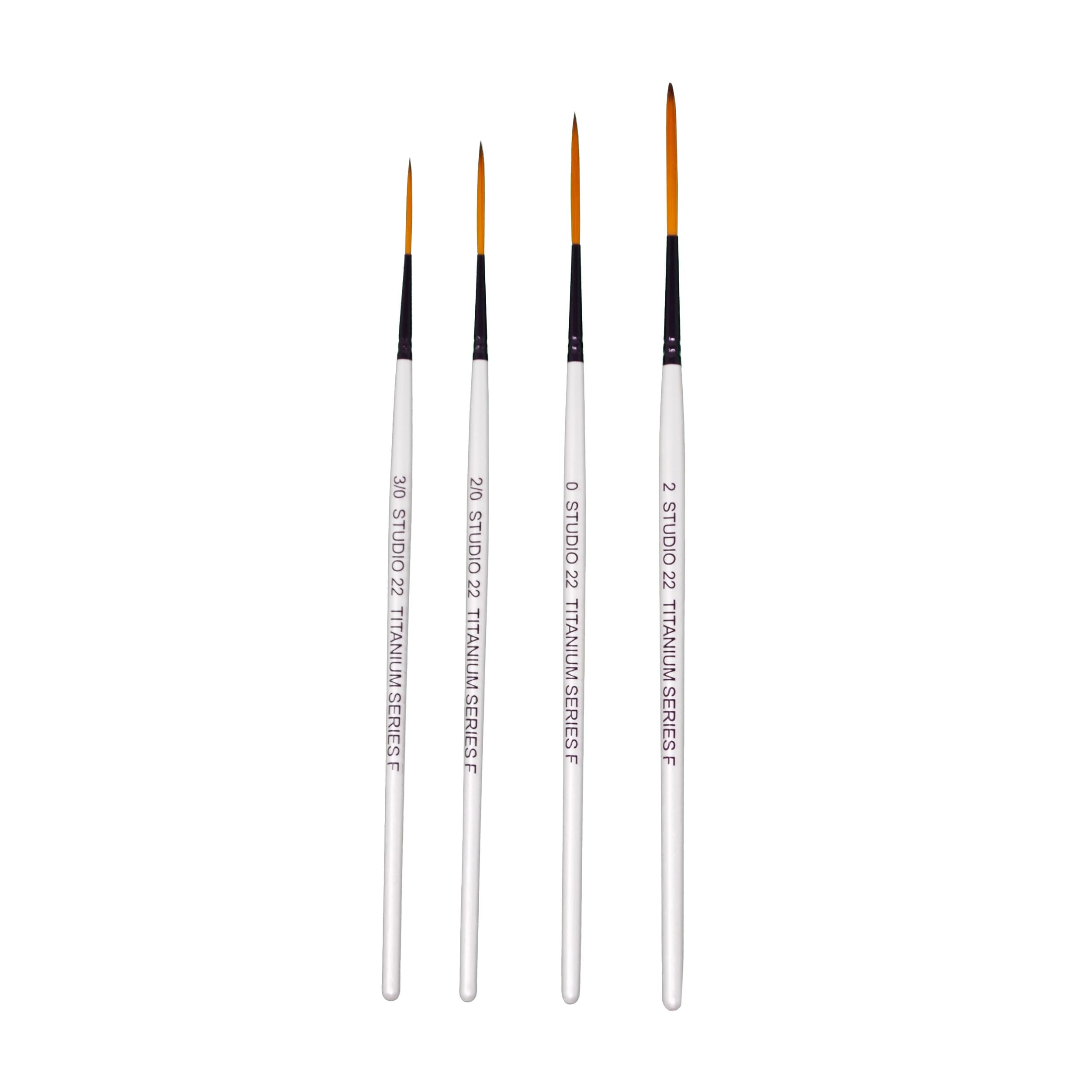 Studio 22 Titanium F Series Watercolour Rigger Paint Brush Set of 4