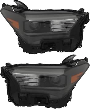 Headlight For 2024-2025Toyota Tacoma, Left Driver and Right Passenger Side Head Lights Assembly, LED Head Lamp Replacement OEM 81110-AK010, 81150-AK010 A Pair