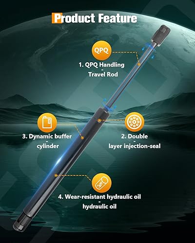 Vista 688 de SCITOO PM1017 - Soportes de elevación de 17.8 pulgadas para Hyundai Santa Fe 2007-2012 trasero izquierdo y derecho Liftgate Shock Struts 2pcs