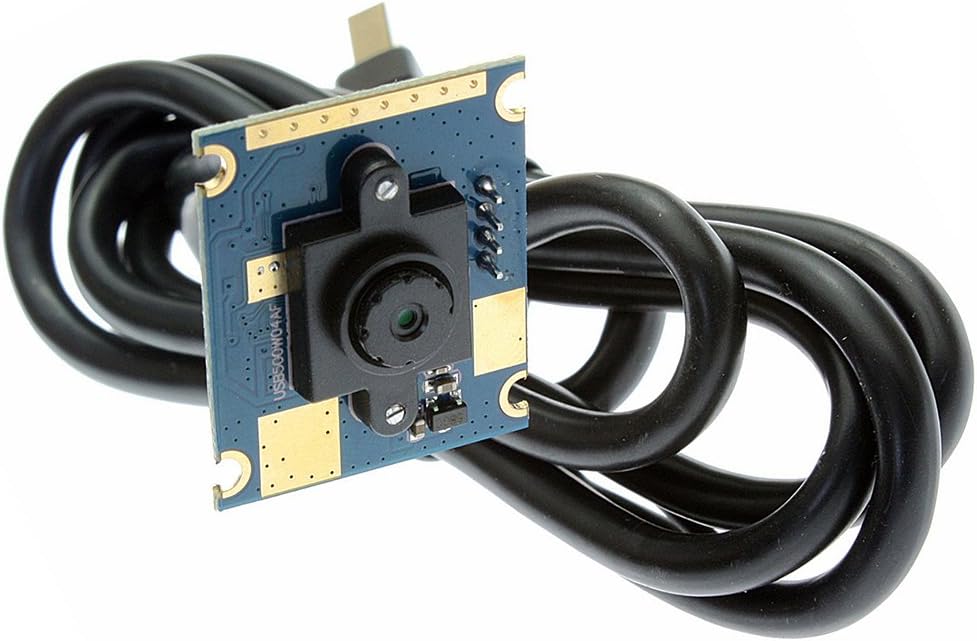 ELP 5mp 60degree Fixed Lens USB Camera with OV5640 Sensor for Linux/Android/mac/Windows PC Webcam USB2.0 UVC Vide Camera Module Opencv Raspberry Pi USB with Cameras for Computer, PC, Laptop