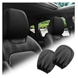 2PCS Car Headrest Cover,Stretchy Fabric Car Seat Headrest Cover for Protect & Avoid Scratches,Removable Head Rest Covers for Car Seat Suitable for Most Car Headrest Accessories (Black)