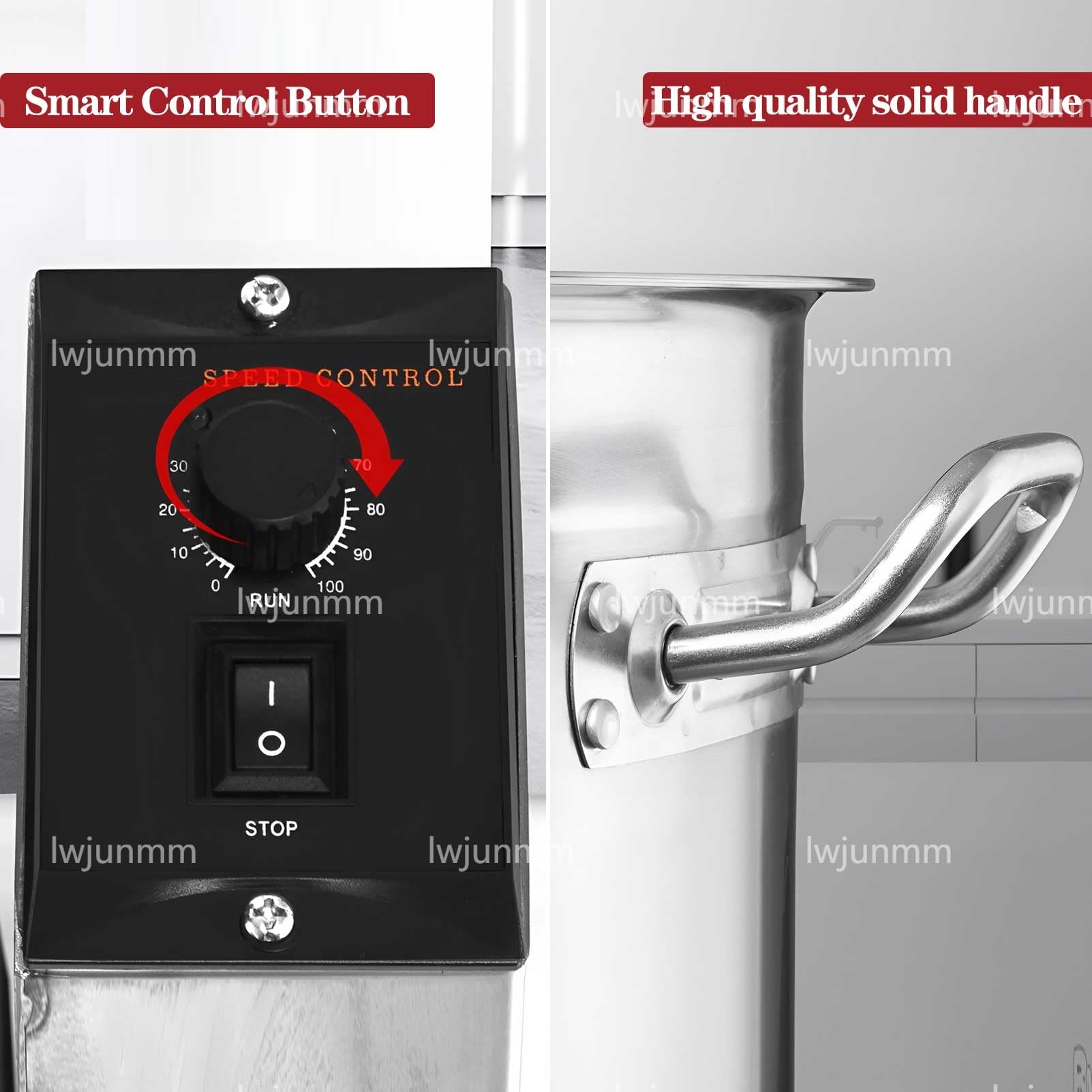 Mezclador de alimentos automático comercial con calefacción y velocidad ajustable para preparación de ollas calientes y salsas