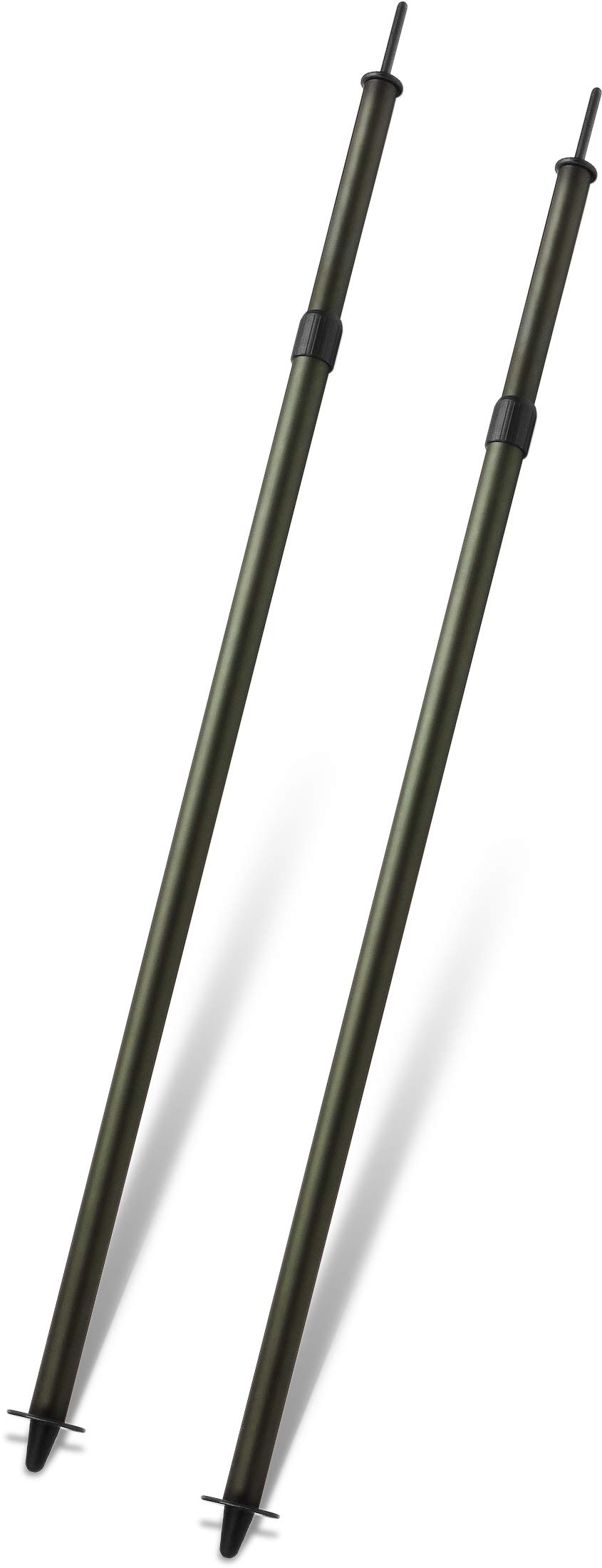Storfisk fishing & more 2 x Aluminium Teleskop Zeltstab Zeltstange, ausziehbar, 77-135 cm, mit Klemmverschluss Sport & Freizeit