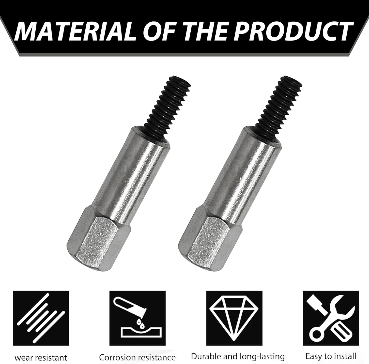 ijuicy 8 PCS Car Valve Cover Bolts, Chrome Valve Cover Bolt Set Kit, Automotive Engine Valve Cover Fastening Bolts Replacement, Compatible with Chevy SBC 283 305 327 350 383 (Silver & Black)