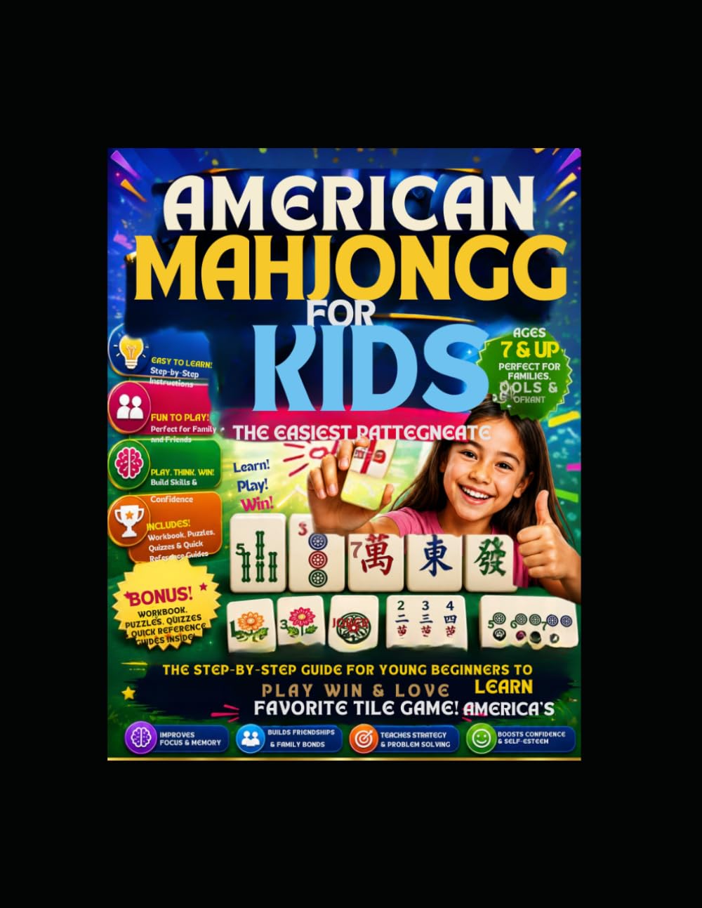 AMERICAN MAH JONGG FOR KIDS THE EASIEST PATTERNS: The Step-by-Step Guide for Young Beginners to Learn, Play, Win, and Love America's Favorite Tile Game