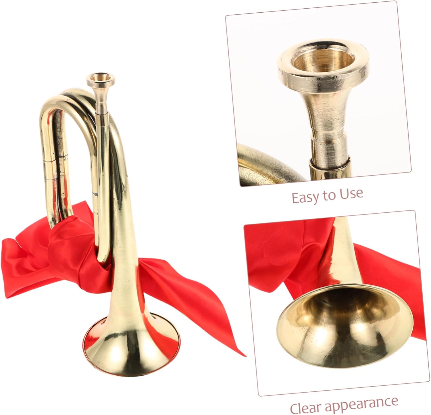 1set Trumpet Horn for Beginners Versatile Brass Wind Instrument for School Bands and Musical Performances Replaceable Mouthpiece