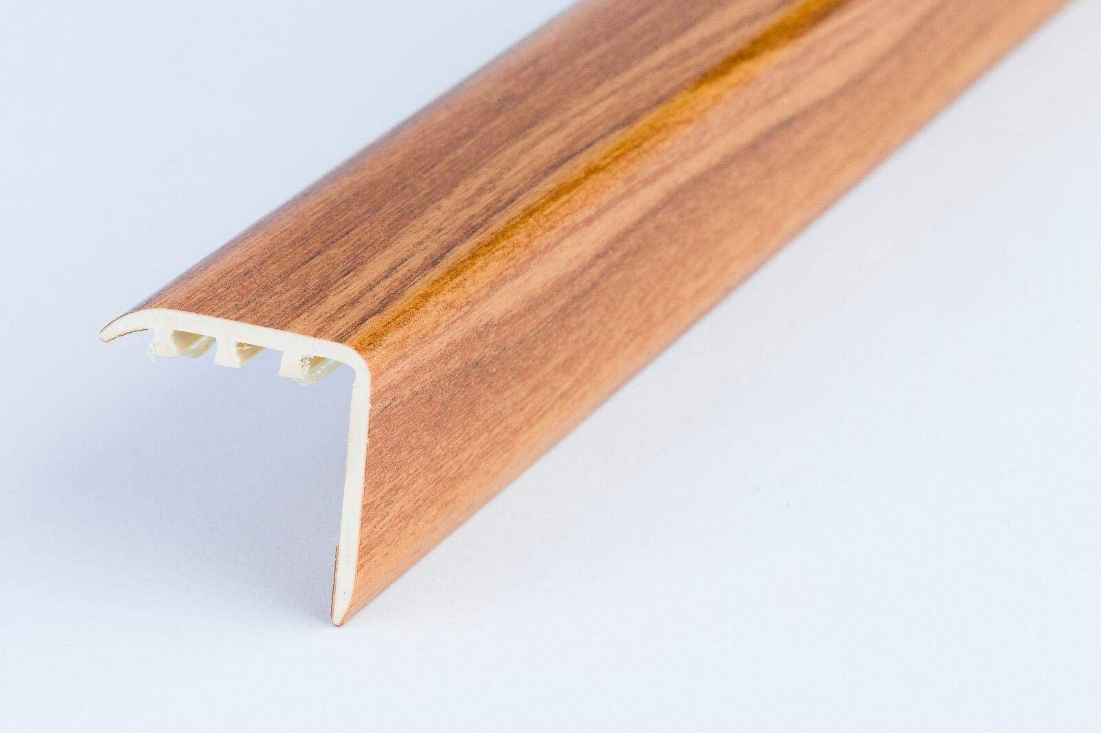 Tmw Profiles Gold Walnut Plastic Stair Edge Nosing 30X30x5.91ft Upvc Protection Oak Walnut Beech Kp-3030-1.8M (Gold Walnut)
