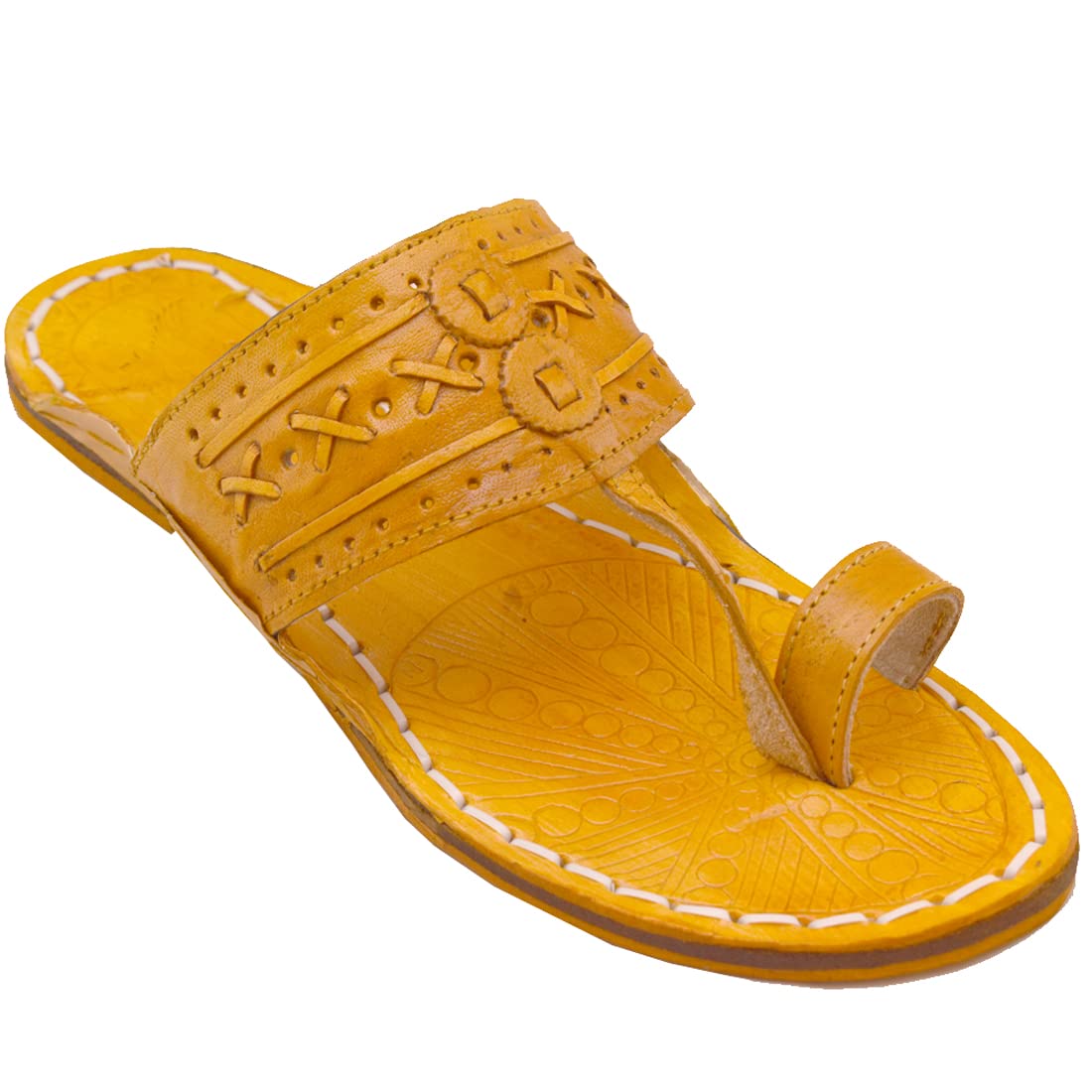 royal khwaab Men's Kolhapuri chappals Leather hardcrafted Stylish,Ethinicwear & Dailywear Designed with Excellence 100% Comfortable.-picture-40
