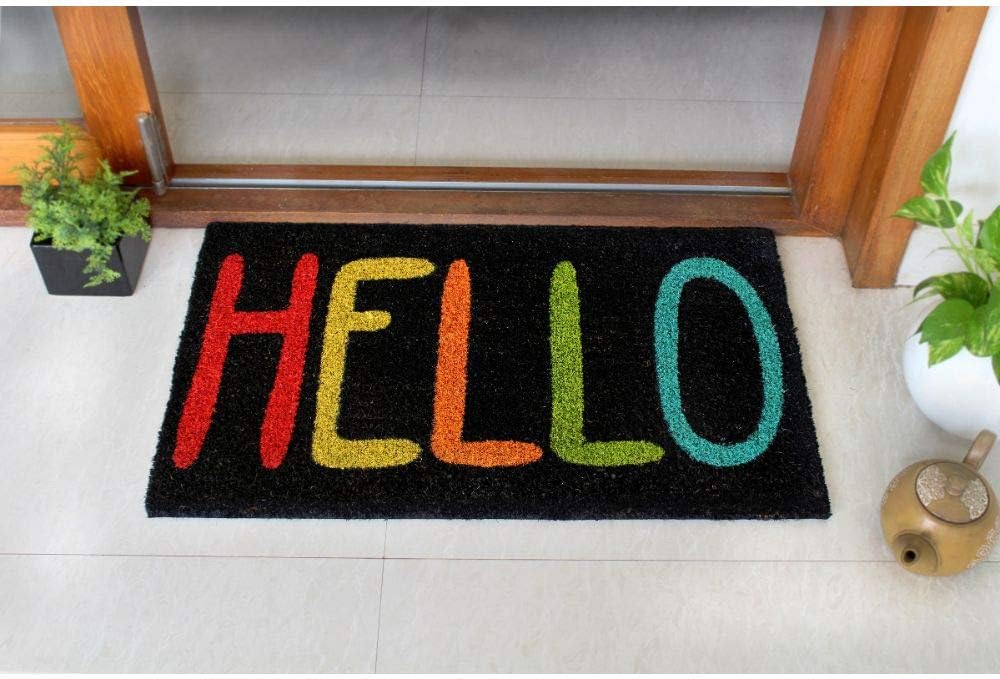 Rugsmith Casual Doormat,18' x 30' Rectangle,Color Hello