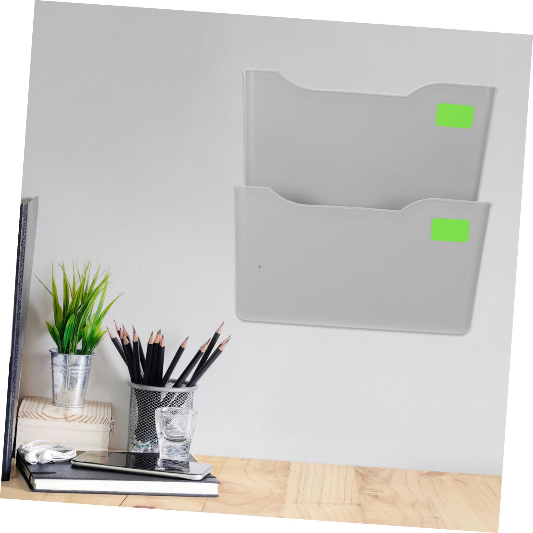 jojofuny Organizador de Pared para Soporte Colgante Multifuncional para Archivos Revistas y Folletos Estante de Almacenaje Vertical para Oficina y de Espacio Fácil Instalación