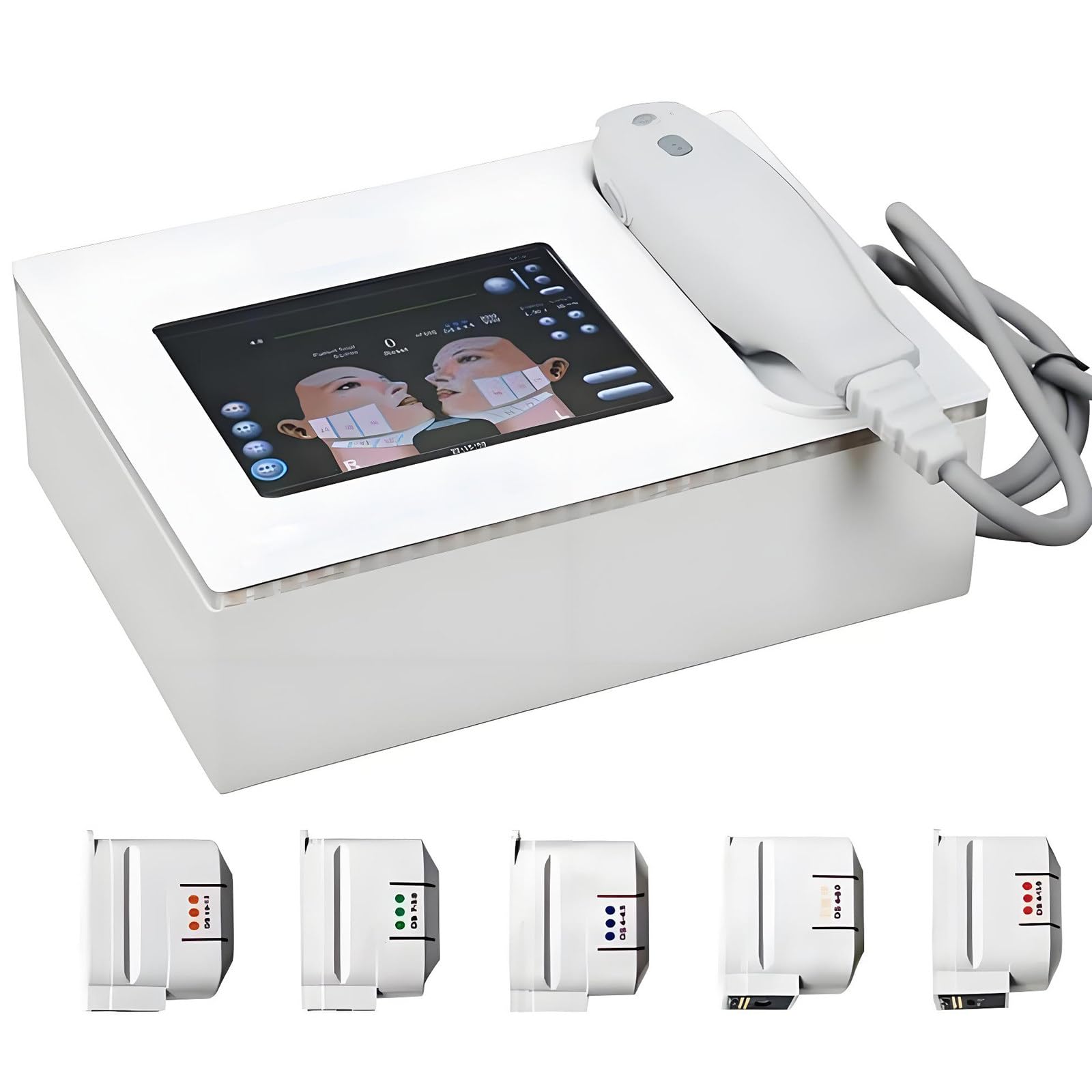 Dispositivo Rassodante per Il Viso, Macchina 5 in 1 per Rassodare La Pelle di Viso, Collo, Braccia, Addome, Macchina per La Bellezza della Pelle per La Rimozione delle Rughe