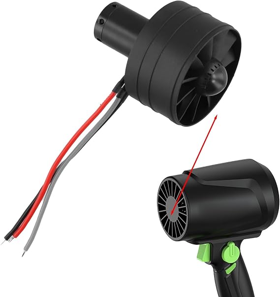 64mm EDF Motor 3300KV Brushless High Speed Aircraft Ducted Fan with 11-Blade Rotor, 1600g Thrust 4S RC Jet Engine Part for Remote Control Plane Models