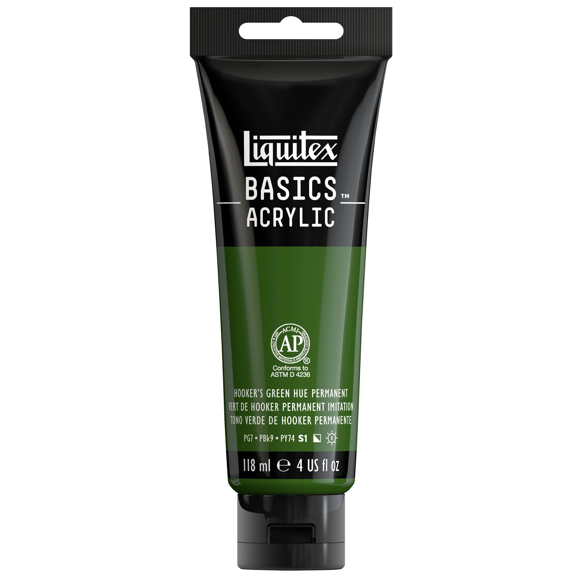 Liquitex Basics Acrylic, 118 ml Tube - Hookers Green Permanent Hue โ image 1