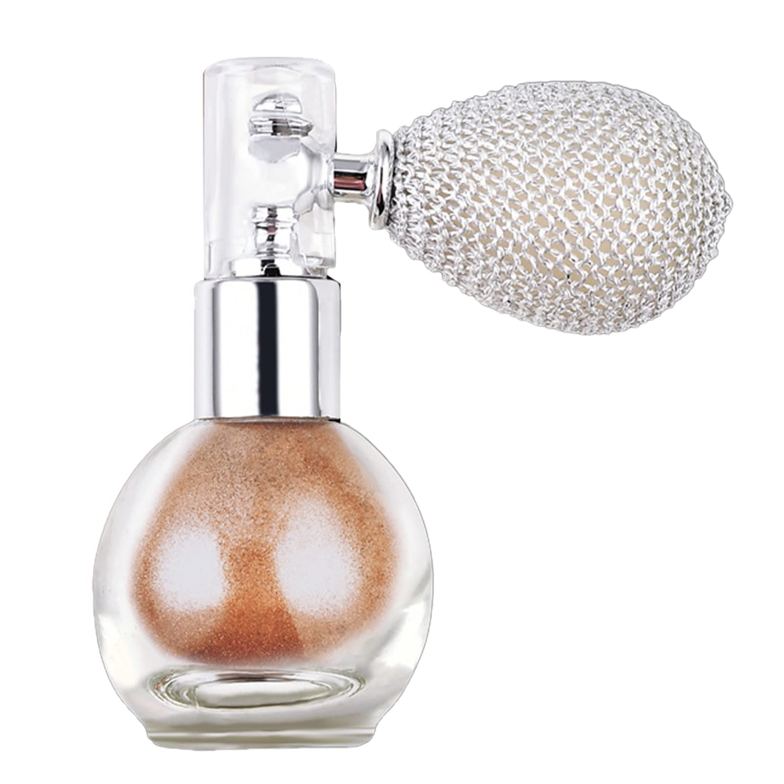Body Glitter Spray, Glitter Body Spray, Sparkling Skin Brightening Glitter Body Powder Gasbag Glitter Spray Paint Hair Glitter Spray for Skin, Face, Hair, Clothing (Bronze)