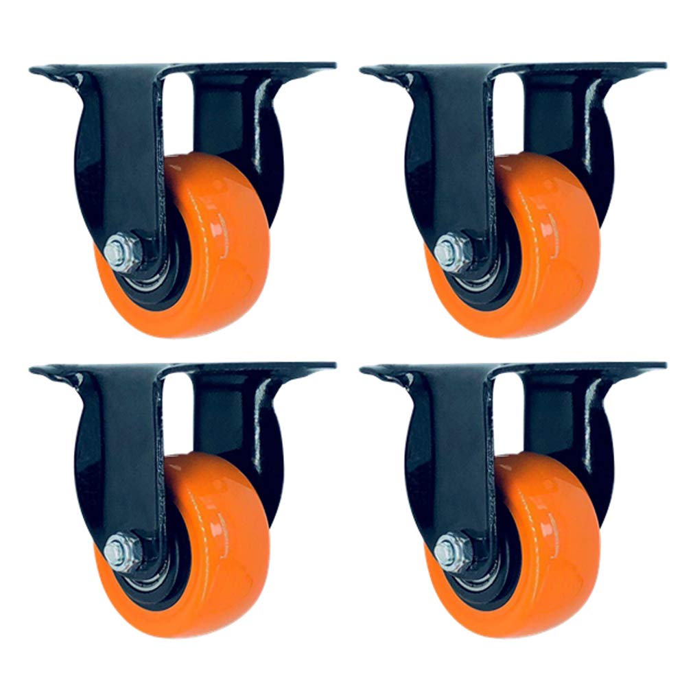GYRAZXS Heavy Duty PVC Swivel Casters with Brakes Universal 360 Degree Rotation for Dining Carts Factory Workshops Hotels Quiet Directional 3 Inch