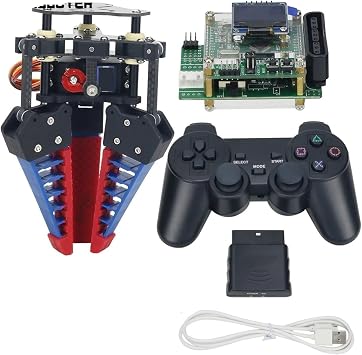 Bionic Manipulator Mechanical Robot Arm Clamp for 0.8-3.9" Objects Finger Gripper Robot Claw Assembled with Controller