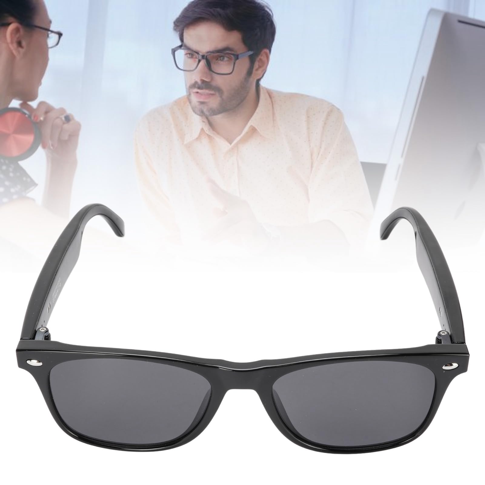 AI Translator Smart Glasses for Men Women, Bluetooth Audio Sunglasses Support 100 Languages Real Time Translation, Video Translation, Built in Mic and Speaker