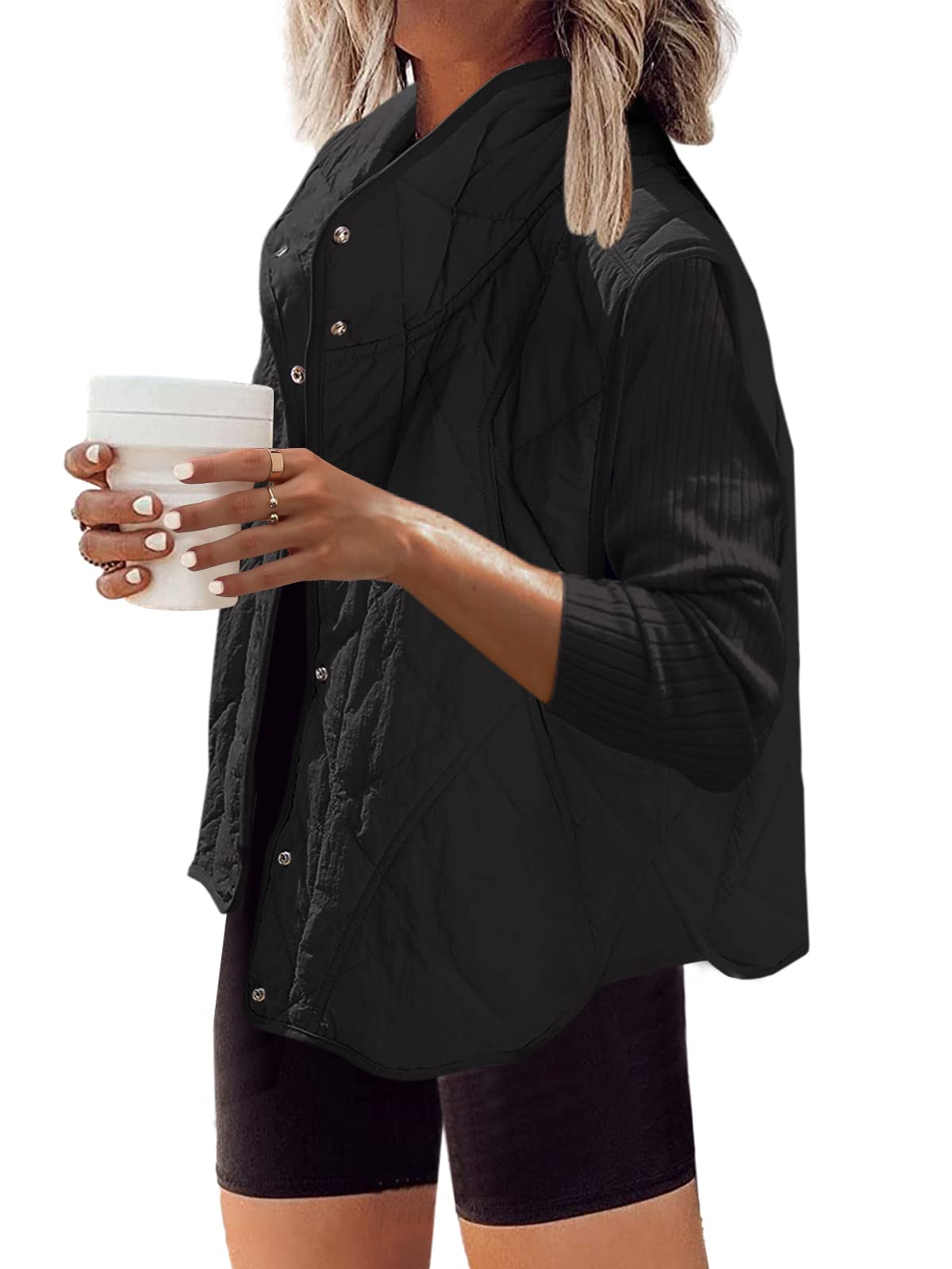 SENSERISEWomens Puffer Vest Quilted Vest Oversized Lightweight Vests Outerwear Padded Jacket Winter Fall Outfits