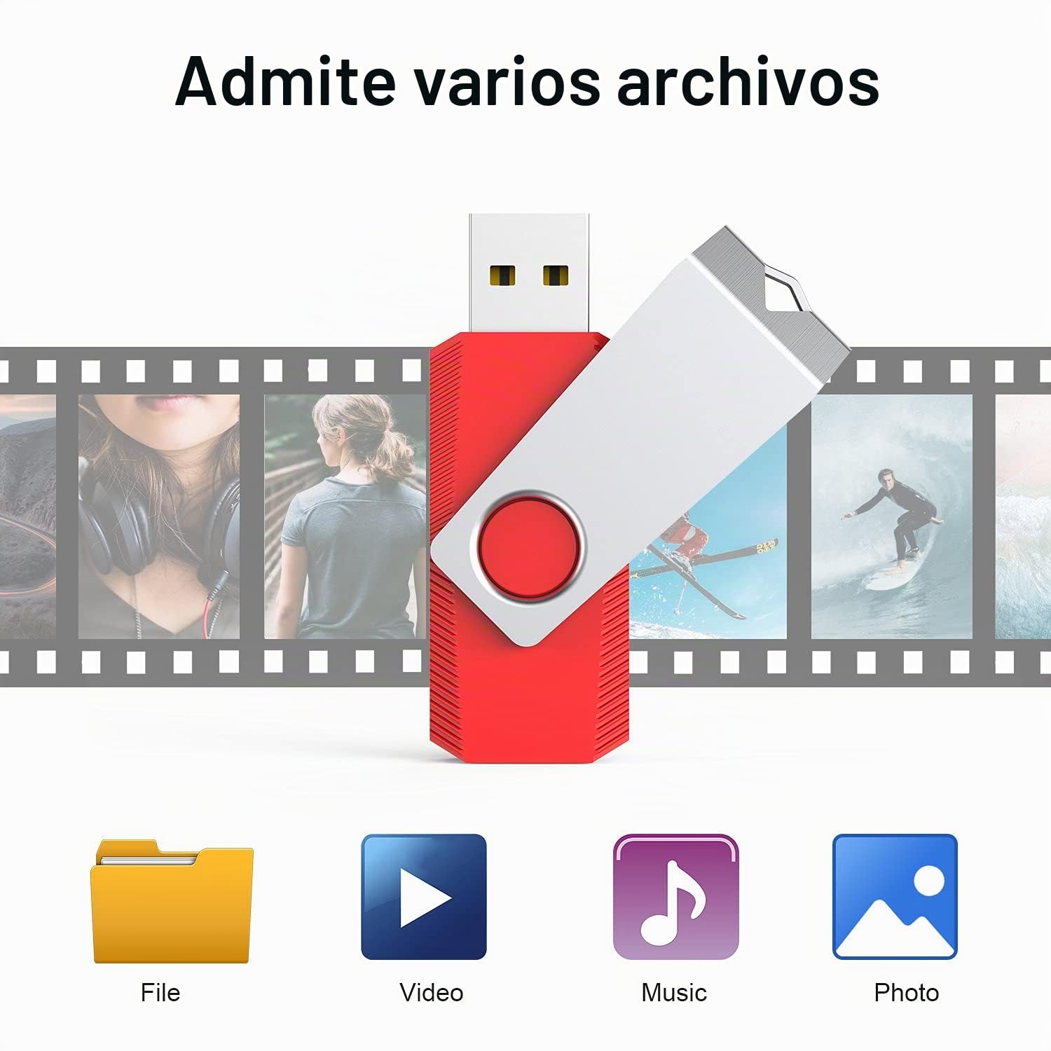 KEXIN Memoria USB 32 GB 10 Pack, Pendrive 32GB USB 2.0 Stick Flash Drives USB 2.0 Memorias USB Drives 32GB, 10 Unideades